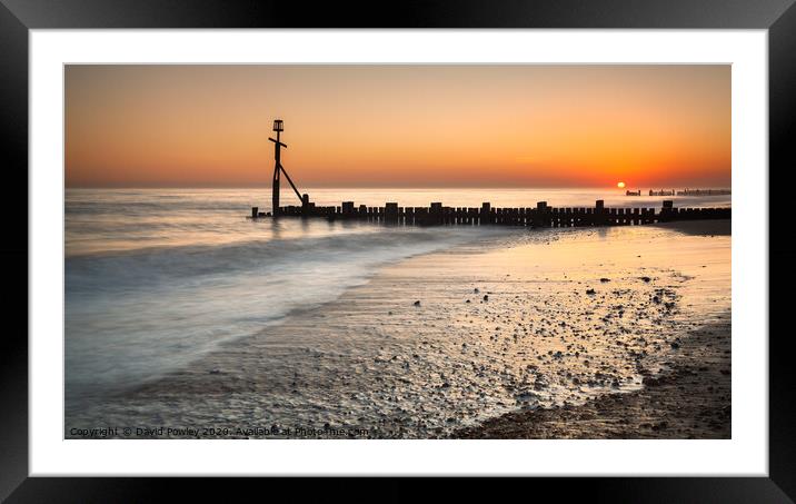Walcott Beach Sunrise Framed Mounted Print by David Powley