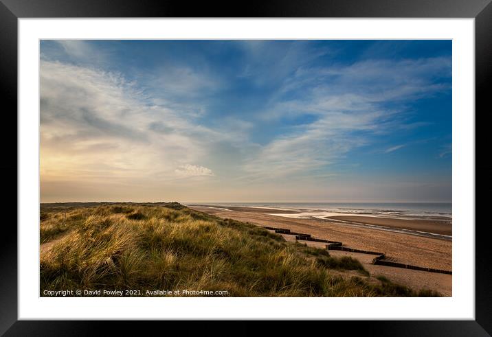 The Beach at Holme-next-the-sea North Norfolk Framed Mounted Print by David Powley