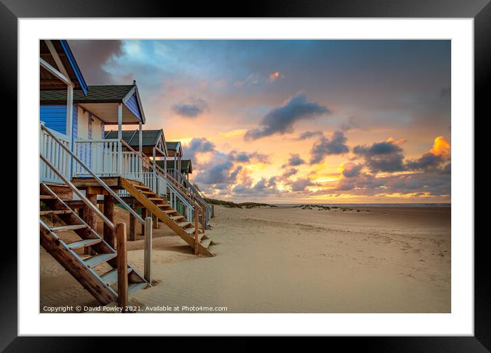 Wells-next-the-sea Beach Sunset Norfolk Framed Mounted Print by David Powley