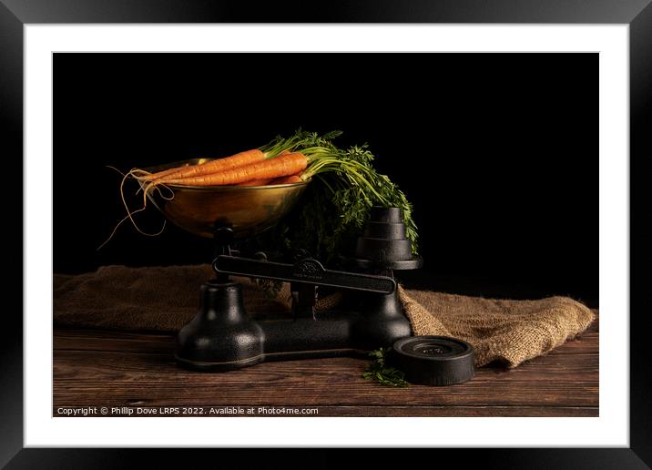 Weighing the carrots Framed Mounted Print by Phillip Dove LRPS