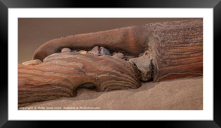 Beach Textures Framed Mounted Print by Phillip Dove LRPS