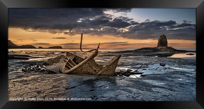 Admiral Van Tromp and Black Nab at Saltwick Bay Framed Print by Phillip Dove LRPS