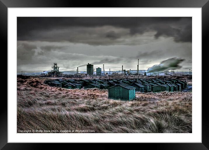 A Grey Day for Teesside Steel  Framed Mounted Print by Phillip Dove LRPS