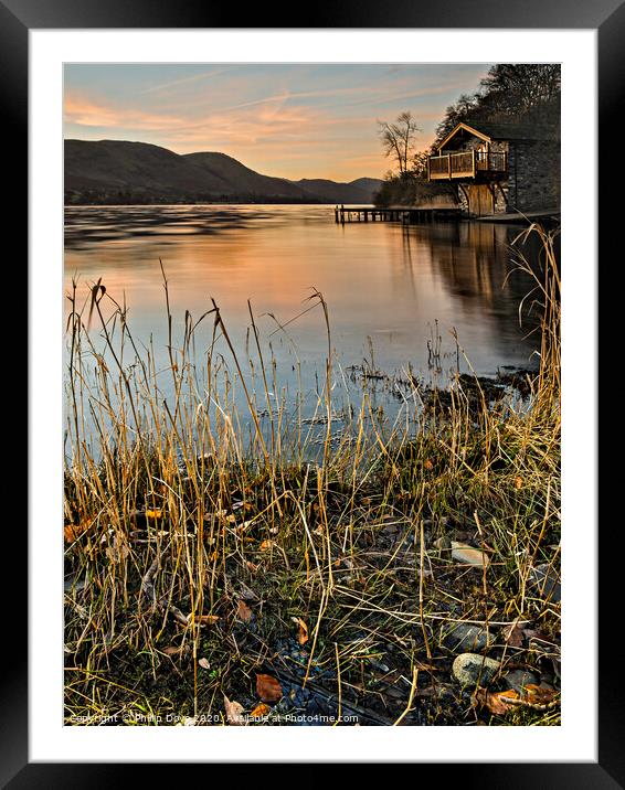 A Crisp Morning at the Boathouse Framed Mounted Print by Phillip Dove LRPS