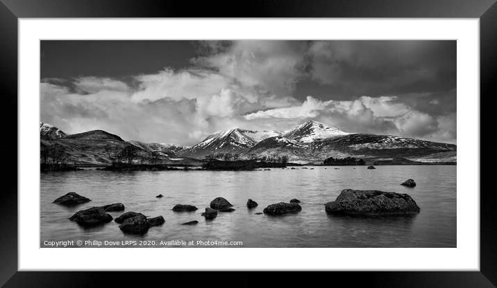 Snowclouds over Rannoch Framed Mounted Print by Phillip Dove LRPS