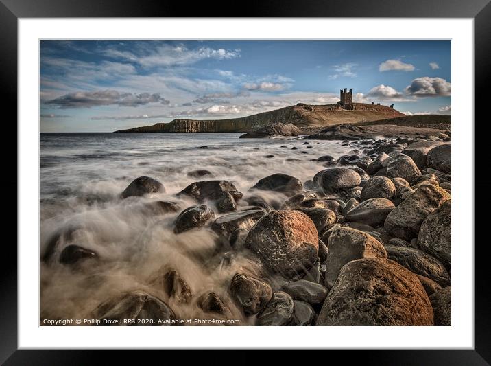 Dunstanburgh Castle Framed Mounted Print by Phillip Dove LRPS