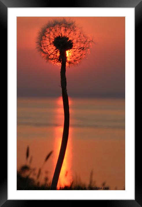Clocking the sunset Framed Mounted Print by Mike Toogood