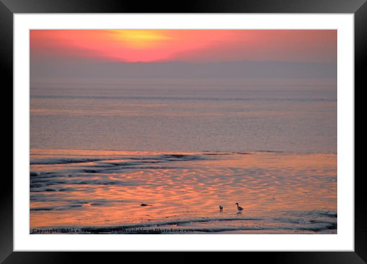Bristol Channel at sunset Framed Mounted Print by Mike Toogood