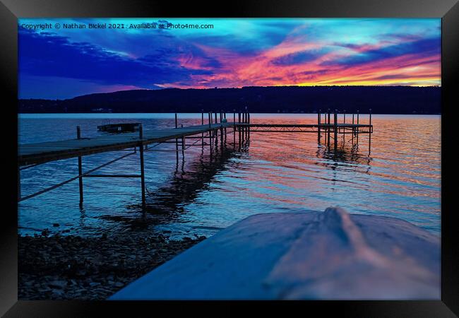 End of Day on Keuka Lake Framed Print by Nathan Bickel