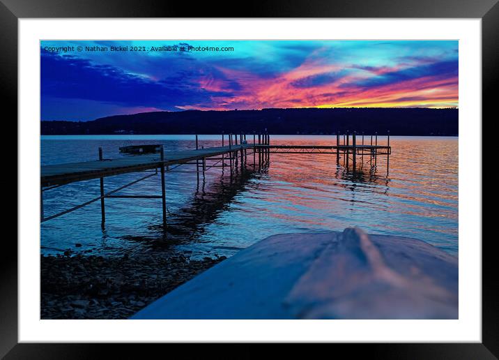 End of Day on Keuka Lake Framed Mounted Print by Nathan Bickel