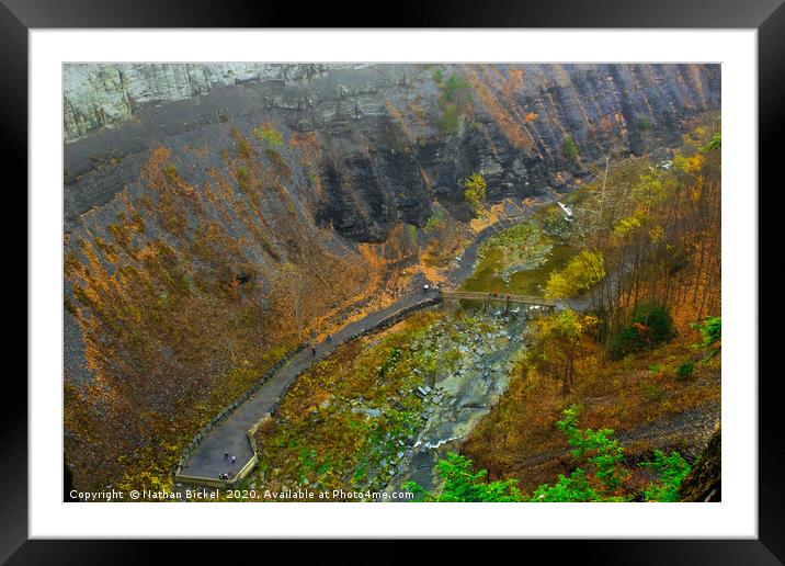 Taughannock River Valley in Springtime Framed Mounted Print by Nathan Bickel
