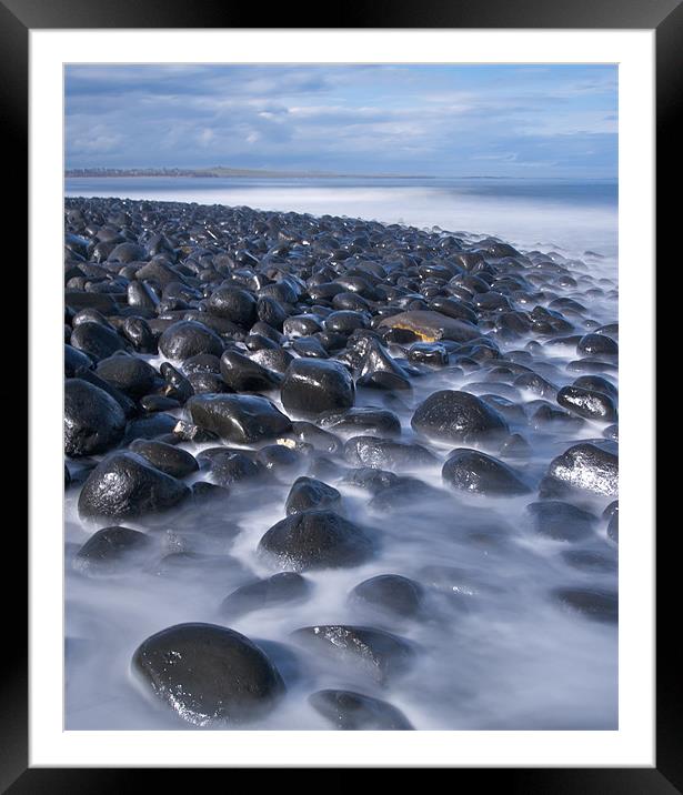 Rocky shore Framed Mounted Print by Andrew Bradshaw