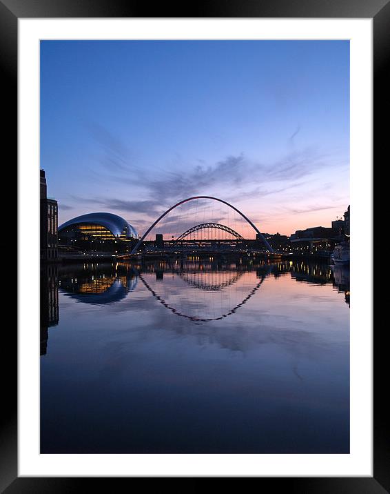 Bridges on the River Tyne Framed Mounted Print by Andrew Bradshaw