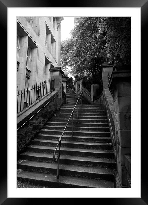 The News Steps Framed Mounted Print by Theo Spanellis