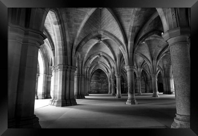 The Cloisters - University of Glasgow Framed Print by Theo Spanellis