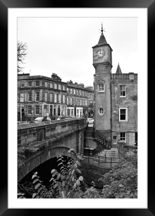 Clocktower and bridge at Stockbridge Framed Mounted Print by Theo Spanellis