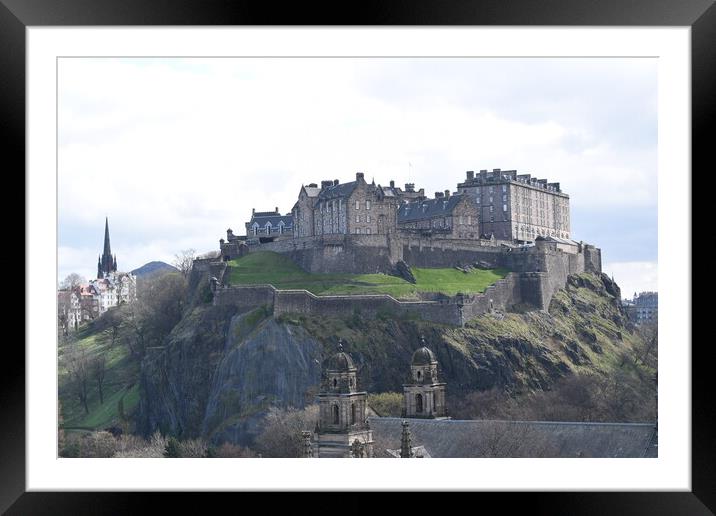 Edinburgh Castle Framed Mounted Print by Theo Spanellis