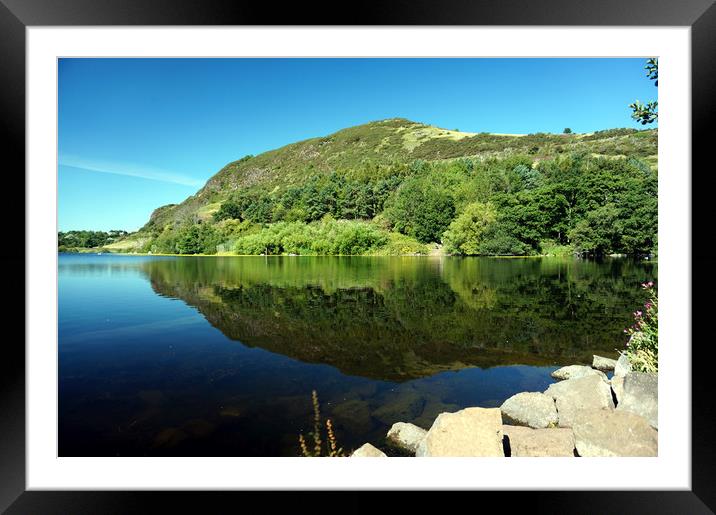 Reflections on the loch Framed Mounted Print by Theo Spanellis