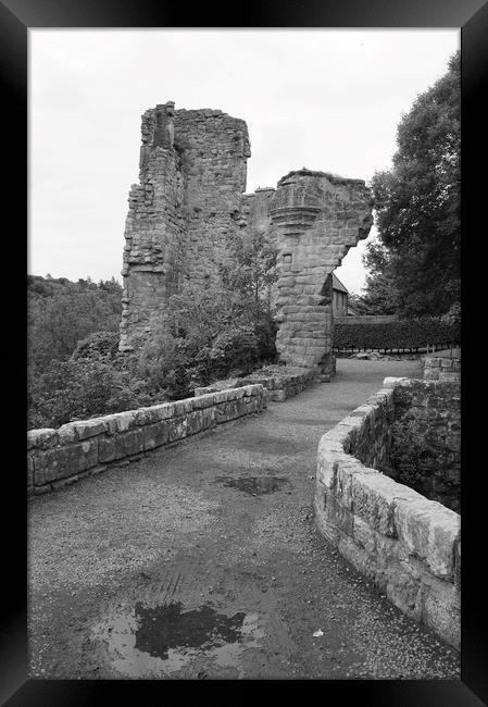 The entrance to Rosslyn castle, black&white Framed Print by Theo Spanellis