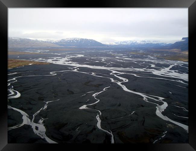 Volcanic ash field in Iceland Framed Print by Theo Spanellis