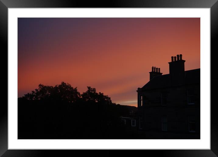 Sunset silhouette Framed Mounted Print by Theo Spanellis