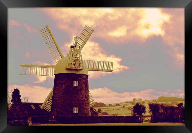 HEAGE WINDMILL Framed Print by Sue HASKER