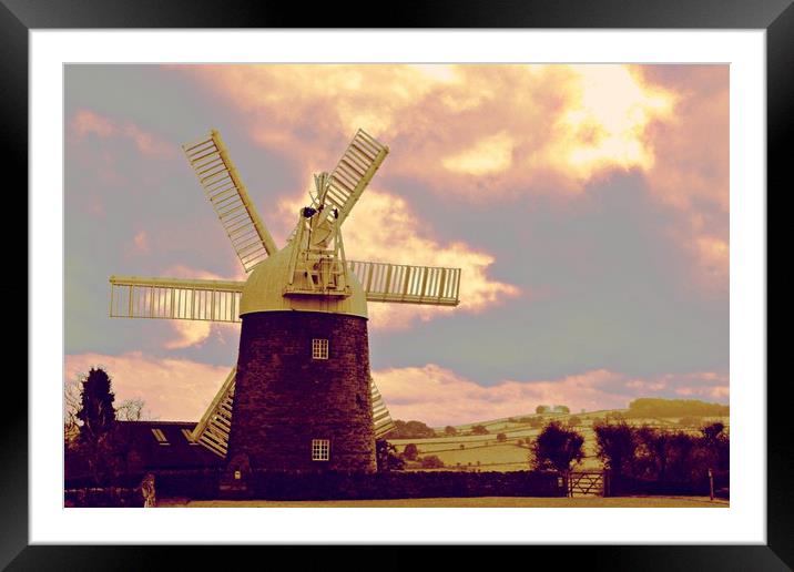HEAGE WINDMILL Framed Mounted Print by Sue HASKER