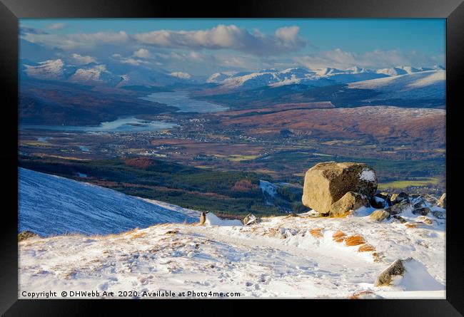 View towards Fort William from Ben Nevis Framed Print by DHWebb Art