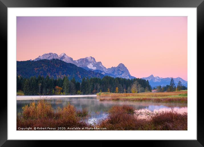 Morning at Lake Geroldsee  Framed Mounted Print by Robert Fesus