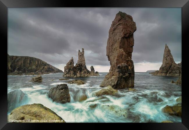 Mangersta sea stacks, Isle of Lewis, Outer Hebrides. Framed Print by Scotland's Scenery