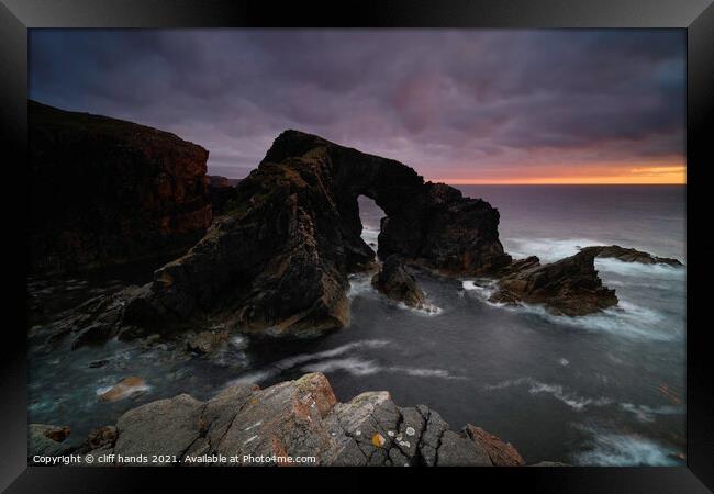 Stac A Phris sea arch, Isle of Lewis, Scotland. Framed Print by Scotland's Scenery