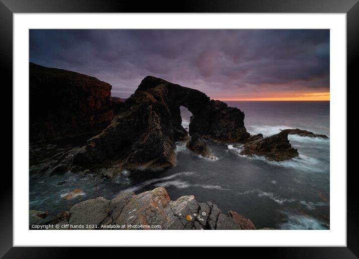 Stac A Phris sea arch, Isle of Lewis, Scotland. Framed Mounted Print by Scotland's Scenery