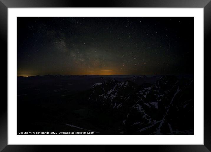An teallach milky way. Framed Mounted Print by Scotland's Scenery