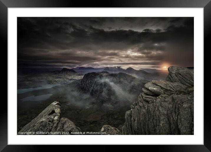 Coigach & Assynt sunrise Framed Mounted Print by Scotland's Scenery