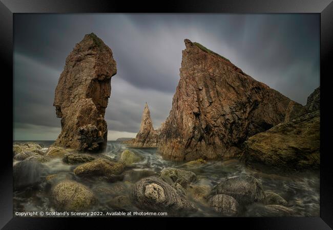 Mangersta sea stacks, Isle of Lewis, Outer Hebrides, Scotland. Framed Print by Scotland's Scenery