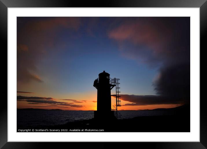 Rhue lighthouse, Assynt, Northwest Scotland. Framed Mounted Print by Scotland's Scenery