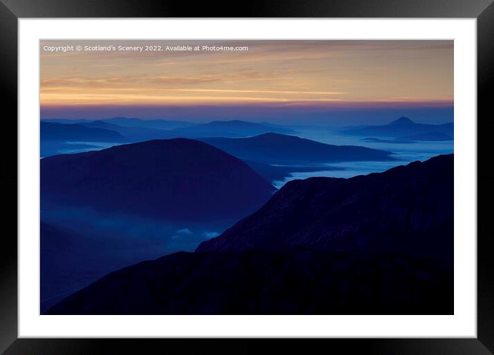 Glencoe cloud inversion Framed Mounted Print by Scotland's Scenery