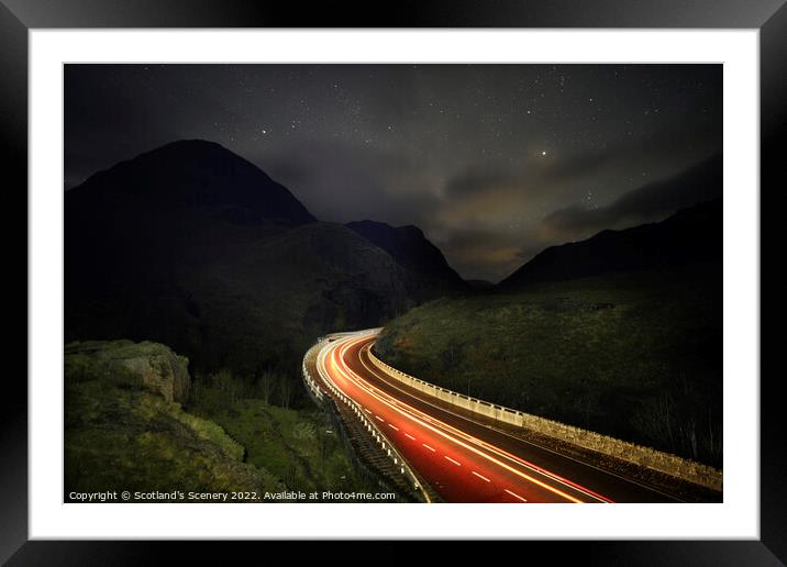 Glencoe by night Framed Mounted Print by Scotland's Scenery
