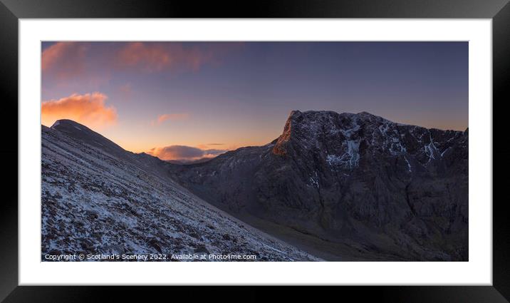 North face Ben Nevis Framed Mounted Print by Scotland's Scenery