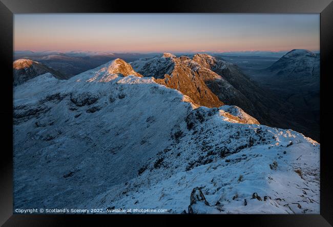 Aonoch Eagach, Glencoe, Scotland. Framed Print by Scotland's Scenery