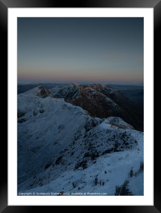 Aonoch Eagach, Glencoe, Scotland. Framed Mounted Print by Scotland's Scenery