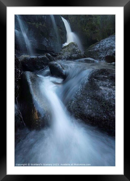 Musdale waterfalls, highlands, Scotland Framed Mounted Print by Scotland's Scenery