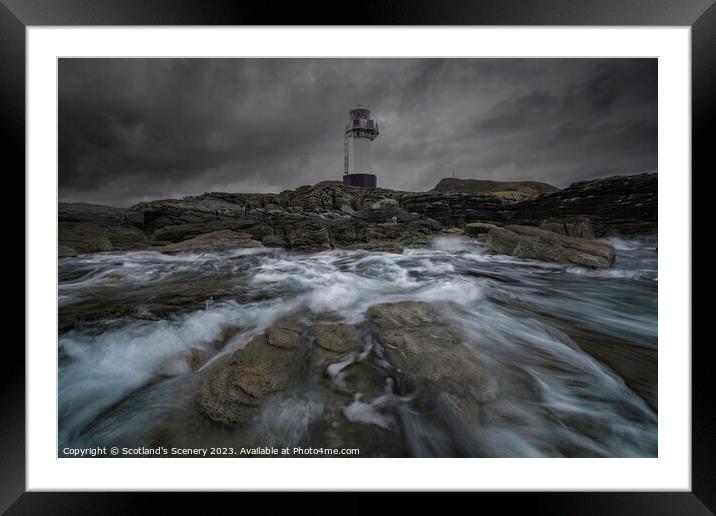 Rhue lighthouse, Scotland. Framed Mounted Print by Scotland's Scenery