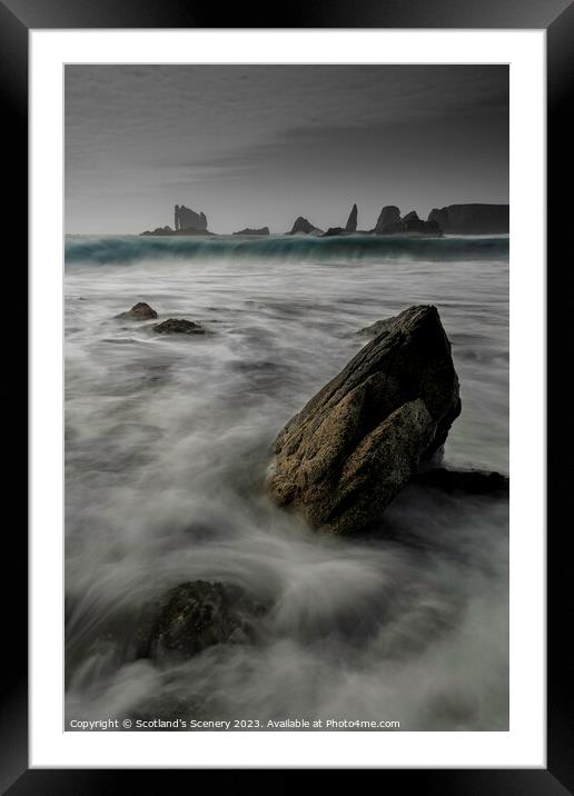 The Drongs, Shetland Framed Mounted Print by Scotland's Scenery