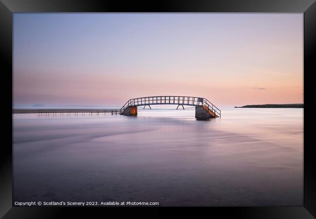 Bridge to nowhere, Belhaven, Scotland. Framed Print by Scotland's Scenery