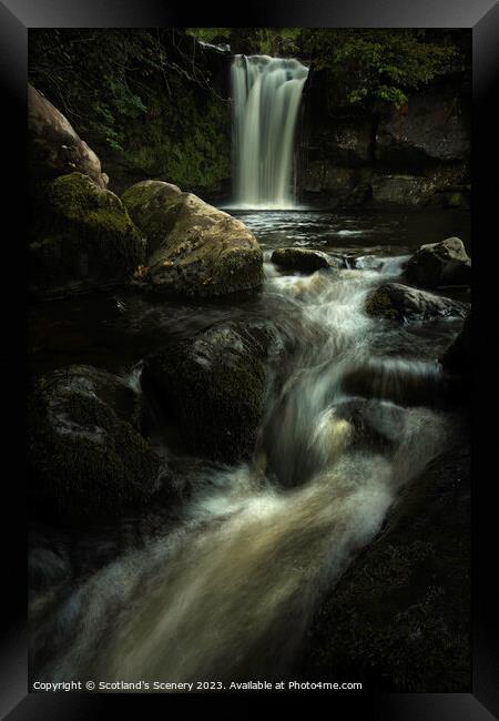 Campsie waterfalls, Scotland. Framed Print by Scotland's Scenery