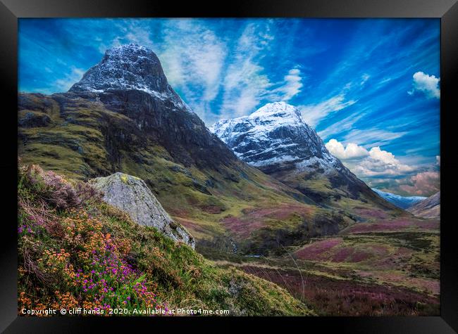 view of Glencoe, highlands, scotland, Uk. Framed Print by Scotland's Scenery