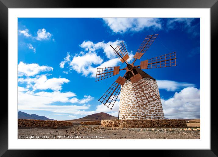 Tefia windmill, Fuerteventura, Canary islands. Framed Mounted Print by Scotland's Scenery