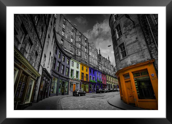 victoria street, edinburgh, scotland. Framed Mounted Print by Scotland's Scenery