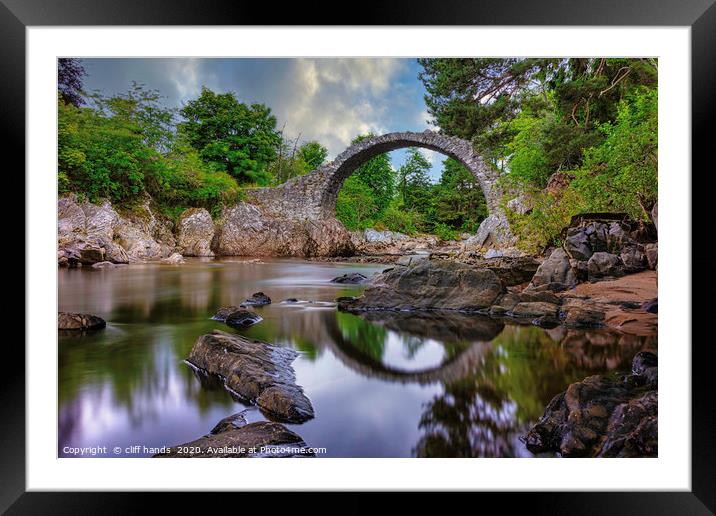 Carrbridge, highlands. The old pack horse bridge. Framed Mounted Print by Scotland's Scenery